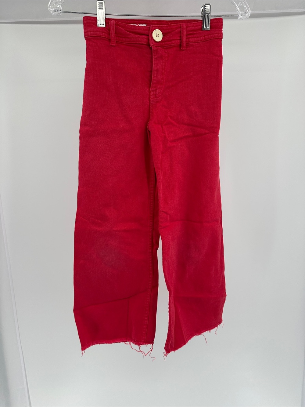 Zara Children's Bright Red Denim Jeans - Classic Casual Bottoms